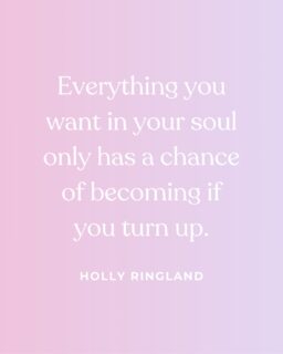 You can KNOW that you want to express yourself more authentically and creatively. You can even have an idea of HOW you'd like to do that!⁠
⁠
But nothing magical is going to happen if you don't turn up.⁠
⁠
Allow it to be messy and awkward. ⁠
Allow it to be "in progress". ⁠
⁠
Invite mistakes in like you invite your in-breath, and then exhale what you don't need to make room for the next try... repeat. repeat. repeat.⁠
⁠
I so love the idea of helping people become more intuitive and developing their spiritual superpowers.⁠..
⁠
But for most of this year, I have just been saying it to myself in my head. Yes, I have dabbled with offering a program here or a session there, but I don't go all in.⁠
⁠
And now I am hoping to be more consistent. It's just that when you start doing something (or re-start again) is when it feels the weirdest. 

So here I am... turning up... letting this space evolve how it needs to. One. day. at. a. time.⁠
⁠
Embracing the journey, instead of attaching to a specific destination.⁠ Finding my flow. 🌊
⁠
Looking forward to meeting you more fully and authentically in this space, one inhale and exhale at a time! 🫶🏼⁠
⁠
{Quote above from ‘The House That Joy Built’ by Holly Ringland, a book on showing up for your creativity that I read last month & loved. Highly recommend!}