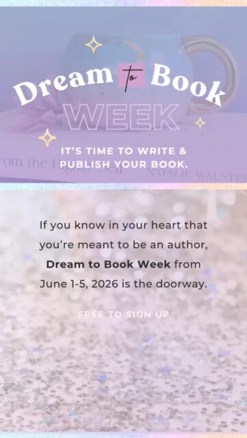 My loves! Dream to Book Week is starting NEXT WEEK. ⁠🌈⁠
⁠
I'll be taking you through the very first steps to write & publish your magical book over 5 days.⁠
⁠
The recordings will only be available for a limited time, and if you join the experience live, you'll have the chance to win some pretty sweet prizes including a free one-year membership to Book Magic. 🪄⁠
⁠
If you haven't signed up yet, get on it!⁠
⁠
Comment RSVP and I'll send it to you - or find it pretty much plastered everywhere else! 😂⁠
⁠
Don't you think it's time you stopped SAYING you're going to write a book... and start on it?